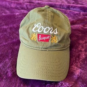 Coors Hat Womens Green Banquet Beer One Size Cap Adjustable